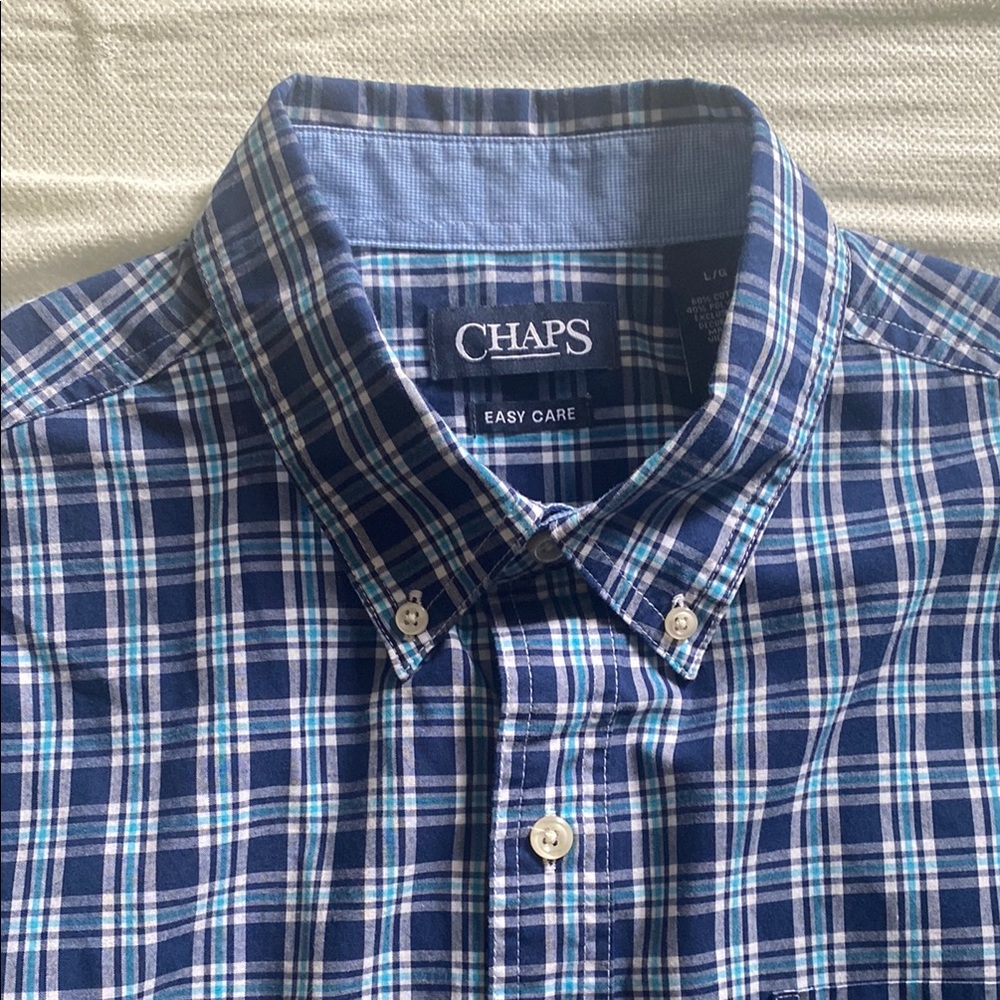 Chaps Men's Blue Plaid Shirt